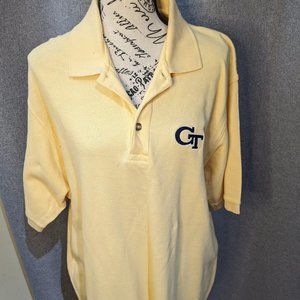 Georgia Tech Yellow Jackets Men's Polo Dress Shirt Size XL Gold